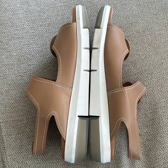 Aquatalia Sydni Khaki Leather Women’s Dual Buckle Sporty Sandal Size 9.5 EUC - Picture 5 of 12